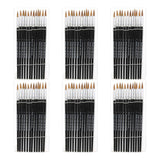 Charles Leonard CHL735076 Brushes Water Color Pointed No.7 0.75 in. Camel Hair 12 Count Pack of 6