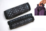 Nihspruhay 2Pc Soft Comfortable Neoprene Luggage Handle Wrap Grip Identifier Stroller Grip Protective Cover Travel Bag Luggage S
