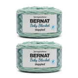Bernat Baby Blanket Dappled Misty Jungle Green Yarn - 2 Pack of 300g/10.5oz - Polyester - 6 Super Bulky - 220 Yards - Knitting/C