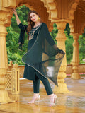 Gosriki Women'S Cotton Blend Embroidered Straight Kurta With Pant & Dupatta (Bgm Green-Nw-Gs_M_Green_Medium),Green,,B0CKLQLLQF