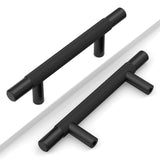 Coinkoly 10 Pack 3 (76mm) Matte Black Cabinet Pulls Knurled Kitchen Cabinet Handles Drawer Pulls Black Cupboard Hardware for Cab
