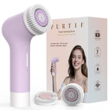 PURTIF Electric Facial Cleansing Brush - Rechargeable Silicone Face Scrubber exfoliator,Face Pore Cleansing Brush,3 Speeds,Water