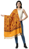 Soul Essence Womens Woollen Kashmiri Embroided Stole (Vch20165, Yellow, Free Size)