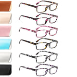 Kerecsen 6-Pack Reading Glasses Blue Light Blocking,Spring Hinge Readers for Men Women,Computer Eyeglasses (6 Mix Color-8, 1.00,