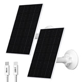 VUEBEE 4W Solar Panel for Security Camera, USB-C/Micro USB Solar Charger for Rechargeable Battery Cameras, IP66 Waterproof, 360
