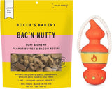 Boccces Bakery Bac'n Nutty Dog Treats - Peanut Butter & Bacon 2 LBs (Larger Size) - Simple Ingredients; Wheat-Free Plus A Lanter