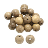 HARFINGTON 200pcs Natural Wooden Beads 10mm Golden Silky Wood Round Polished Loose Bead Smooth Spacer Balls Beading for Jewelry