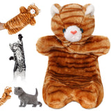Shyyween Cat Puppet Wrestler, Cat Wrestling Toy Puppet Hand Glove with Tough Padding for Safe and Fun Interactive Play, Relieve