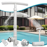 Pool Fountain for Above and In-Ground Pools Dual Spray Waterfall Sprinkler Cooler 360 Adjustable Sprinkler Waterfall Fountains Cooling & Relaxation Swimming Accessories-New