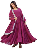 Wedani Georgette Sequins Work Anarkali Kurta Set For Women,ONION,2XL
