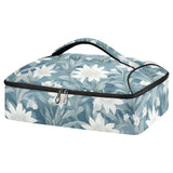 SyXIOP Insulated Casserole Carrier Bag Blue and Gold Adventure Map