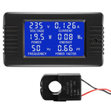 CrocSee AC 80-260V 100A CRS-022B LCD Display Digital Current Voltage Power Energy Frequency Power Factor Multimeter Ammeter Volt