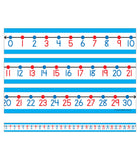 Carson Dellosa Student Number Line Set, 030 Number Recognition, Sequencing, Counting, ColorCoded Even and Odd Numbers, WriteO