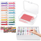 Glotrove Diamond Art Storage Containers Trays, 20pcs Diamond Painting Trays with Lids, 2-in-1 Beads, Gems & Drills Storage and L