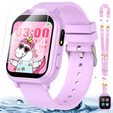 Waterproof Smart Watch for Kids Gift for Girls Age 5-12 with 32 Games, Dual Camera, Habit Tracking, Music Player, Video, Alarm C