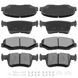 AUTOMUTO 8PCS Front & Rear Ceramic Disc Brake Pads Set D914 D1878 For Honda Civic 2016-2021