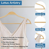 Wooden Suit Hangers with Bowed Contoured Shoulders, Natural Wood Finish