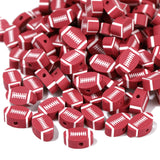 200Pcs Sports Ball Polymer Clay Beads Rugby Ball Beads for DIY Bracelet Earring Necklace Jewelry Making