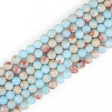 Natural Gemstone Round Loose Beads for Jewelry Making DIY Crystal Energy Healing 1 Strand 15 (Blue Jasper, 6mm (15/Strand))