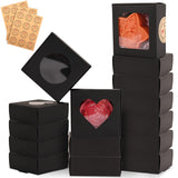 Moukiween 30 PCS Black Soap Boxes for Homemade Soap, 2.95 X 2.95X 1.18 Inch Packaging Gift boxes with Window, Small Square Soap