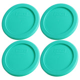 Pyrex 7202-PC 1-Cup Green Food Storage Replacement Lid (4-Pack) - Made in USA