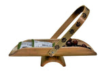 Disoo Fashions Fruit Basket, Pooja Thali, Vegetable Basket, Snacks Bowl, Serving Tray, Table Organizer Bamboo Product, Medium Si