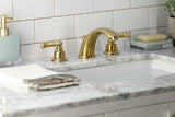 Kingston Brass Kb8967Fl Royale Widespread Bathroom Faucet, Brushed Brass