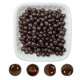 AEVORA 6mm Round Glass Beads for Jewelry Making, 900Pcs Glass Seed Beads for Bracelets, DIY Crafts (Brown)