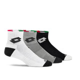 Lotto Kickoff Socks 2.0 Assorted Quarter 3 Pairs