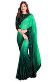 Pratham Blue Womens Silk Saree With Blouse Piece (Am-3103_Green)