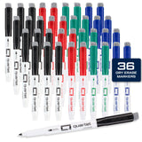 Quartet Dry Erase Markers, Fine Tip White Board Dry Erase Markers, Office Essentials Black, Red, Blue, Green, 36 Pack (Q120Z03R