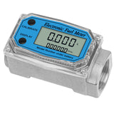 UwinVwin 3/4 Digital Water Meter and Fuel Meter Diesel Meter - NPT Thread Flowmeter (0.8-13.2 GPM) for Diesel, Gasoline, Kerosen