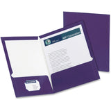 Oxford Metallic TwoPocket Folders, Purple, Letter Size, 25 per box (5049526), 81/2 x 11 Inches