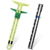 2 Pieces Sewing Gauge Sewing Measuring Tool, 5-in-1 Sliding Gauge Measuring Sewing Ruler Tool Fabric Quilting Ruler for Knitting