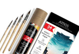 Artios Mop Brush For Painting With Artists Watercolor Paper A5 300 Gsm 24 Sheets ComboPremium Watercolor Painting Set With 4 A