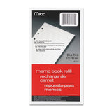 Mead 6-Ring Memo Book Refill, College Rule, 6HP, 6-3/4 x 3-3/4, 80 Sheets, White, 1 Pack (MEA46534-84926)