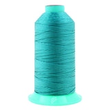 Mandala Crafts Size 346 210D T350 Bonded Nylon Thread - Turquoise 415 YDs Tex 350 Heavy Duty Sewing Threads for Leather, Jeans,
