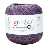 golo Cotton Crochet Thread Balls Size 10 Cotton Knitting Thread Yarn for Crochet Blue 633