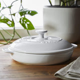 Staub Ceramics Covered Brie Baker, 8In, White
