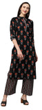 Anni Designer Women'S Cotton Straight Kurta With Palazzo (Kur105_M_Pink_Medium),Pink,M,,,
