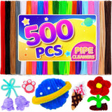 Eppingwin 500pcs Pipe Cleaners, Multi-Colored Pipe Cleaners Craft Supplies,Chenille Stems for DIY Arts Crafts Project(Multi-Colo