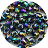 YUEXIGO 60pcs 10mm Crystal Glass Beads for Jewelry Making, Faceted Rondelle Glass Spacer Beads for Wind Chimes Bracelet Earring