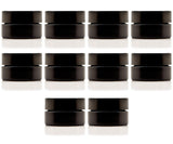 Infinity Jars Screw Top Jar 100 Ml(3.3 fl OZ)Black Ultraviolet Refillable Cosmetic Style Travel Bottle Glass Jar Empty Cosmetic