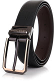 Systumm Men Formal Black Genuine Leather Belt