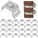 Blulu 25 Pcs 304 Stainless Steel Single Bolt 3/4 Inch Flared Leg Bracket, Sign Mounting Brackets with Steel Bolt and Nylon Washe