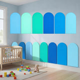 Jetec 6 Pcs Felt Wall Padding for Kids Anti Collision 3D 15.75 x 7.87 x 0.35 Inch Peel and Stick Self-Adhesive Protective Wall P