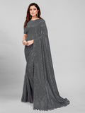 Pratham Blue Womens Sequins Georgette Fancy Saree With Blouse Piece (Pb-237_Grey)