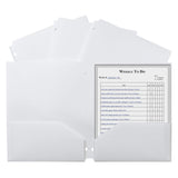 2 POCKET POLY PORTFOLIO WHITE