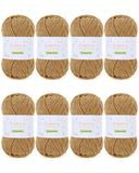 Coopay Chenille Yarn for Crocheting, 8 Pack Medium Weight Yarn - CYC #4 - Total 520yd, Soft Crochet Yarns for Plush Toys, Blanke