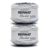 Bernat Blanket Perfect Phasing DEEP Black Cake Yarn - 2 Pack of 10.56oz/299.37g - 100% Polyester - #6 Super Bulky - 220 Yards fo